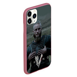 Чехол iPhone 11 Pro матовый Vikings: Ragnarr Lodbrok, цвет: 3D-малиновый — фото 2