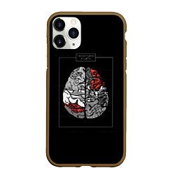 Чехол iPhone 11 Pro матовый Twenty one pilots: brain, цвет: 3D-коричневый