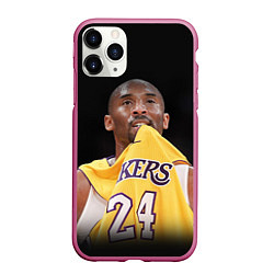 Чехол iPhone 11 Pro матовый Kobe Bryant, цвет: 3D-малиновый