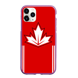 Чехол iPhone 11 Pro матовый Сборная Канады: домашняя форма, цвет: 3D-фиолетовый