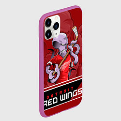 Чехол iPhone 11 Pro матовый Detroit Red Wings, цвет: 3D-фиолетовый — фото 2