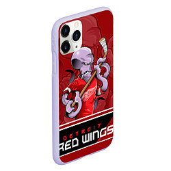 Чехол iPhone 11 Pro матовый Detroit Red Wings, цвет: 3D-светло-сиреневый — фото 2
