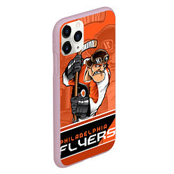 Чехол iPhone 11 Pro матовый Philadelphia Flyers, цвет: 3D-розовый — фото 2