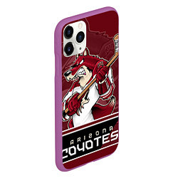 Чехол iPhone 11 Pro матовый Arizona Coyotes, цвет: 3D-фиолетовый — фото 2