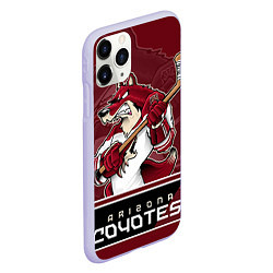 Чехол iPhone 11 Pro матовый Arizona Coyotes, цвет: 3D-светло-сиреневый — фото 2