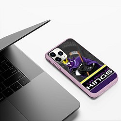 Чехол iPhone 11 Pro матовый Los Angeles Kings, цвет: 3D-розовый — фото 2