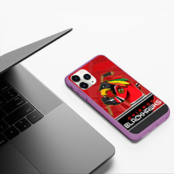 Чехол iPhone 11 Pro матовый Chicago Blackhawks, цвет: 3D-фиолетовый — фото 2