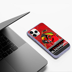 Чехол iPhone 11 Pro матовый Chicago Blackhawks, цвет: 3D-светло-сиреневый — фото 2