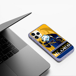 Чехол iPhone 11 Pro матовый St. Louis Blues, цвет: 3D-светло-сиреневый — фото 2