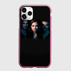 Чехол iPhone 11 Pro матовый Vampire Trio, цвет: 3D-малиновый