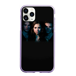 Чехол iPhone 11 Pro матовый Vampire Trio, цвет: 3D-светло-сиреневый