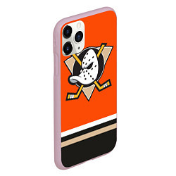 Чехол iPhone 11 Pro матовый Anaheim Ducks, цвет: 3D-розовый — фото 2