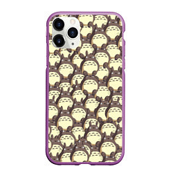 Чехол iPhone 11 Pro матовый Тоторо, цвет: 3D-фиолетовый