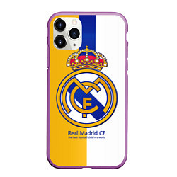 Чехол iPhone 11 Pro матовый Real Madrid CF, цвет: 3D-фиолетовый