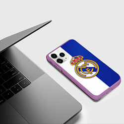 Чехол iPhone 11 Pro матовый Real Madrid, цвет: 3D-фиолетовый — фото 2