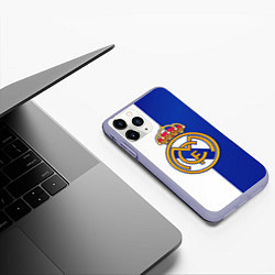 Чехол iPhone 11 Pro матовый Real Madrid, цвет: 3D-светло-сиреневый — фото 2
