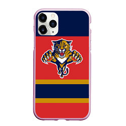 Чехол iPhone 11 Pro матовый Florida Panthers, цвет: 3D-розовый