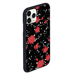 Чехол iPhone 11 Pro матовый Плетение из розочек, цвет: 3D-черный — фото 2
