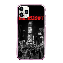 Чехол iPhone 11 Pro матовый Mr. Robot City, цвет: 3D-розовый