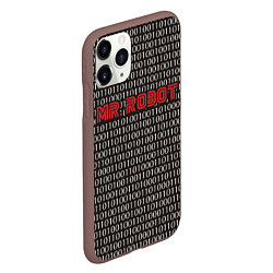 Чехол iPhone 11 Pro матовый Mr. Robot: Binary code, цвет: 3D-коричневый — фото 2