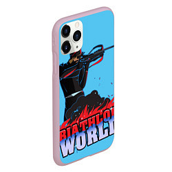 Чехол iPhone 11 Pro матовый Biathlon world, цвет: 3D-розовый — фото 2