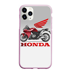 Чехол iPhone 11 Pro матовый Honda 2, цвет: 3D-розовый