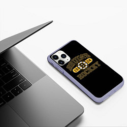 Чехол iPhone 11 Pro матовый Boston Bruins: Est.1924, цвет: 3D-светло-сиреневый — фото 2