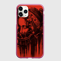 Чехол iPhone 11 Pro матовый Saw Trap, цвет: 3D-малиновый