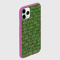 Чехол iPhone 11 Pro матовый Грустные лягушки, цвет: 3D-фиолетовый — фото 2