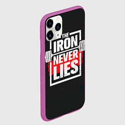 Чехол iPhone 11 Pro матовый The iron never lies, цвет: 3D-фиолетовый — фото 2