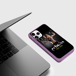 Чехол iPhone 11 Pro матовый Fitness for life, цвет: 3D-фиолетовый — фото 2