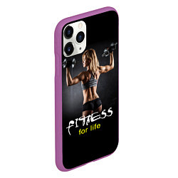 Чехол iPhone 11 Pro матовый Fitness for life, цвет: 3D-фиолетовый — фото 2