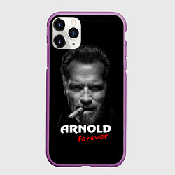 Чехол iPhone 11 Pro матовый Arnold forever, цвет: 3D-фиолетовый