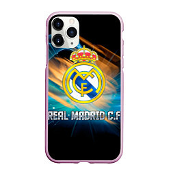 Чехол iPhone 11 Pro матовый Real Madrid, цвет: 3D-розовый