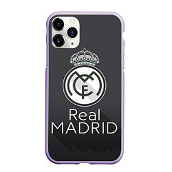 Чехол iPhone 11 Pro матовый Real Madrid, цвет: 3D-светло-сиреневый