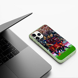 Чехол iPhone 11 Pro матовый Barcelona5, цвет: 3D-салатовый — фото 2
