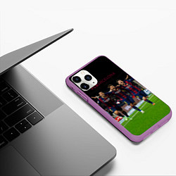 Чехол iPhone 11 Pro матовый Barcelona6, цвет: 3D-фиолетовый — фото 2