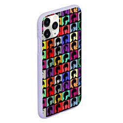 Чехол iPhone 11 Pro матовый The Beatles: pop-art, цвет: 3D-светло-сиреневый — фото 2