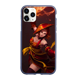 Чехол iPhone 11 Pro матовый Lina: Dragon Fire, цвет: 3D-серый