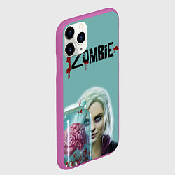 Чехол iPhone 11 Pro матовый Я зомби Лиф, цвет: 3D-фиолетовый — фото 2