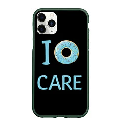 Чехол iPhone 11 Pro матовый I Donut care, цвет: 3D-темно-зеленый