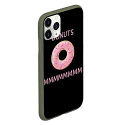 Чехол iPhone 11 Pro матовый Donuts, цвет: 3D-темно-зеленый — фото 2