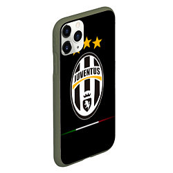 Чехол iPhone 11 Pro матовый Juventus: 3 stars, цвет: 3D-темно-зеленый — фото 2