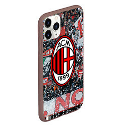 Чехол iPhone 11 Pro матовый Milan FC, цвет: 3D-коричневый — фото 2