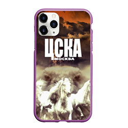 Чехол iPhone 11 Pro матовый ЦСКА Москва, цвет: 3D-фиолетовый