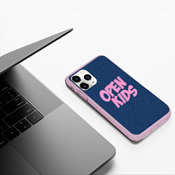 Чехол iPhone 11 Pro матовый Open kids, цвет: 3D-розовый — фото 2