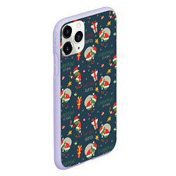 Чехол iPhone 11 Pro матовый Гринч, цвет: 3D-светло-сиреневый — фото 2