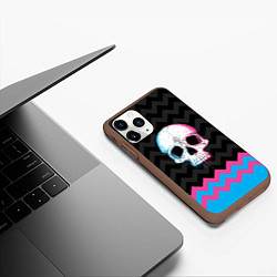 Чехол iPhone 11 Pro матовый Colored Skull, цвет: 3D-коричневый — фото 2