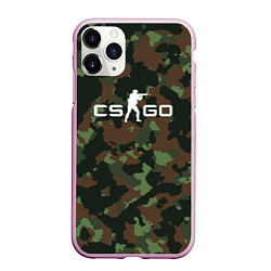 Чехол iPhone 11 Pro матовый CS GO: Dark Forest, цвет: 3D-розовый