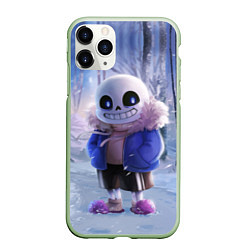 Чехол iPhone 11 Pro матовый Winter forest & Sans